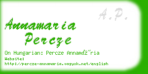 annamaria percze business card